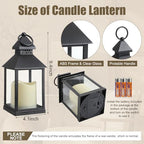 Novabright 6 Pcs Farmhouse Lantern Decor Set Candle Lanterns Vintage Roof - Image 2