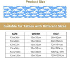 Blue Sky White Cloud Table Runners，Cartoon Natural Landscape Scenery for Family Dinner Wedding Party Indoor Outdoor Linen Table Decor 13x120in - Image 4