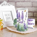 Lavender Flameless Candles 2 Pack 6 x 3 inch Battery Operated Candles with Multicolor Timer Remote Control LED Fake Candles for Warm Light Dinner Table Home Decor - Image 4