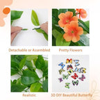 BLEUM CADE Artificial Hanging Flowers for Outdoors, 4pcs Fake Hanging Plants Pothos Vines with Orange Flowers for Wall Home Living Room Indoor Outdoor Fall Decor (No Baskets) - Image 7