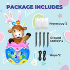 5FT Easter Inflatable Highland Cow with Egg Decorations Built-in LED Lighted Blow Up Decoration Home Yard Outdoor Indoor Garden Lawn Decor - Image 6