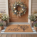 Tinideya 2 Pcs Farmhouse Hello Layered Welcome Mat for Front Door by Tinideya