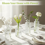 24 Pack Glass Bud Vase in Bulk - BEAHOT Clear Flower Vases for Wedding Decorations, Mini Vase for Centerpiece Table Decorations, Small Boho Vase for Home, Wedding Decor, Mother's Day, Party, Office - Image 4