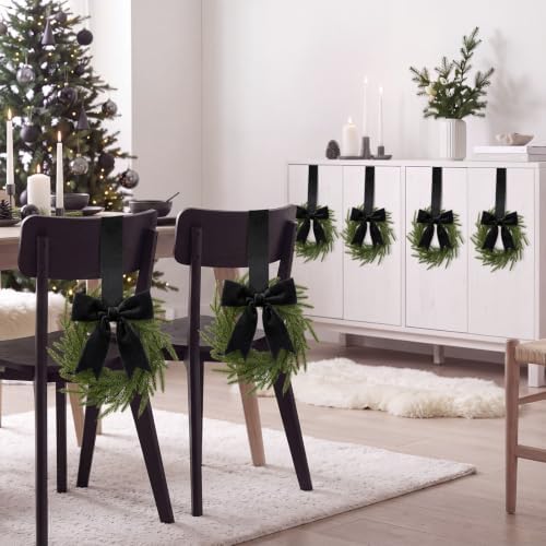 6 Pcs Christmas Black Wreaths Kitchen Cabinet Decorations - Image 5