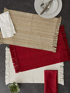 DII Variegated Tabletop Collection, Placemat Set3x19, Taupe, 6 Piece - Image 4