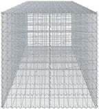 vidaxl Galvanized Outdoor Gabion Basket with Cover - 177.2"x39.4"x39.4" - -, Tool-Free Assembly - Image 6