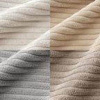 MIULEE Soft Corduroy Decorative Throw Pillow Covers Neutral Tan 18x18 - Image 3
