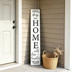 Welcome Sign for Front Door Porch, Bless Our Home Signs 47" - Image 3