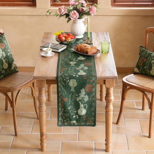 ISAENNE Designer French Linen Table Runner,71"x12"-Nocturne - Image 3