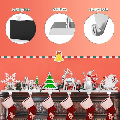 6 Pack Christmas Stocking Holders for Mantle Stockings Hanger - Image 5