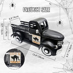 Pumpkin Decor 13.4" Farmhouse Vintage Truck with 20 Magnets, Black - Image 3