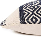 · REDEARTH · Textured Handwoven Throw Pillow Cases - Indigo Impressions - Image 4