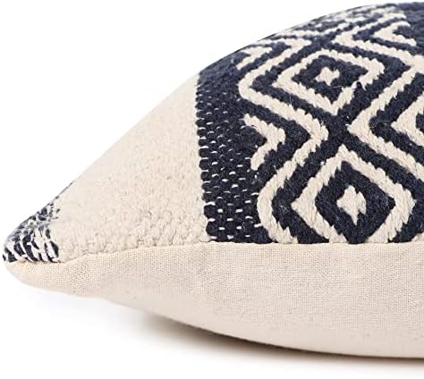 · REDEARTH · Textured Handwoven Throw Pillow Cases - Indigo Impressions - Image 4