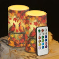 Thanksgiving Flameless LED Pillar Candles with Timer Remote by WelcometoLuarisgur