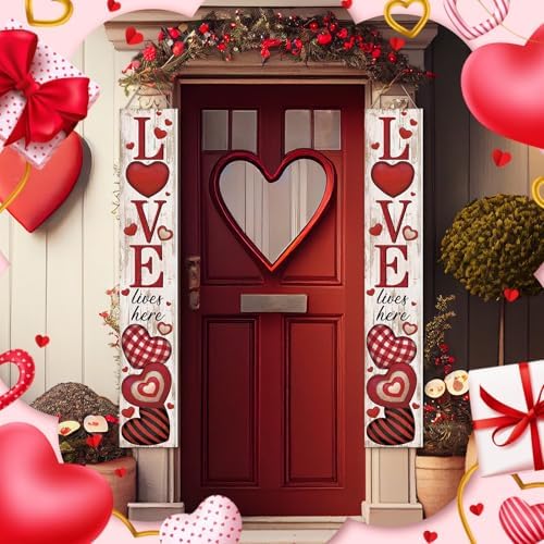 Porch Sign Welcome Wooden Front Porch Decor, Valentine's Day - Image 5
