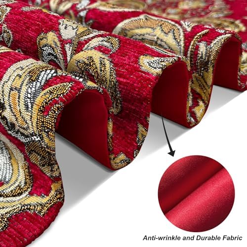 Christmas Red Chenille Table Runner for Center Decoration(13x60inch) - Image 6