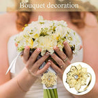 Hotop 70 Pcs Gold Napkin Rings, Hollow Flower Napkin Holders Buckles - Image 5