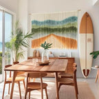 IOWER Macrame Wall Hanging Dip Dyed Mountain Wall Art Fiber 57" W*35" L - Image 4