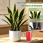Fake Snake-19”tall Artificial Indoor Potted Plant for Home Decor-Yellow - Image 5