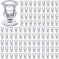 Foaincore 102 Pack Glass Candlestick Holders Bulk 2.5 Inch Taper Candle Holders Small Ritual Candle Stand Table Centerpieces for Wedding Christmas Valentine's Festival Party Dining Decorations (Clear) by Foaincore