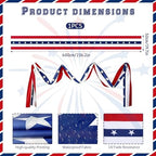 4th of July Decorations - Patriotic Bunting American Flag Banner Outdoor Porch Decor for Independence Day and Memorial Days - Image 2