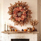 26" Fall Wreath for Front Door Outside - Large Artificial Autumn Home Decor - Image 5
