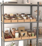 EXYGLO Cardboard Storage Bins 35 Pack, 12x6x4.5 Inch Cardboard Boxes, Corrugated Organizer Bins for Pantry, Shelves, Garage, Office, Shop, Brown - Image 6