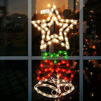2 Pack Christmas Window Lighted Decorations,Christmas Window Silhouette Lights,Double Side Sign Lamp Decoration for Holiday Indoor Wall Door Glass Decor,Beel，Star by XMASNOVA