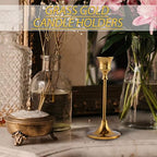 Candlestick Holders,Taper Candle Holder for Candlesticks Gold Brass Vintage Candle Stick Candle Holders Candelabra Candle Holder for Fireplace Party Dining Home - Image 5