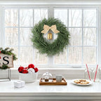 24 inch Christmas Wreath, Christmas Wreath for Front Door, Christmas Door Wreath Decor for Xmas Indoor Outdoor Holiday Decor (Real Touch) - Image 6