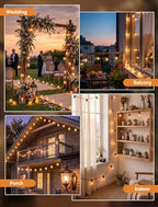 25FT LED G40 Outdoor String Lights with 25 Shatterproof Bulbs, Brown Wire - Image 5