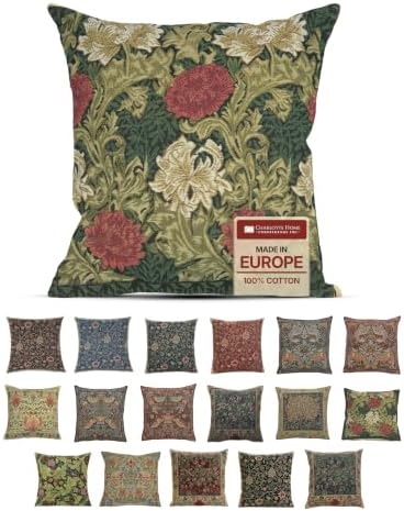 William Morris Chrysanthemum Multi Tapestry Throw Pillow Cover 16 x 16 in by CCharlotteHomeFurnishings