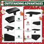 OCTERIC 5 Pcs Black Christmas Metal Stocking Holders for Mantle, Heavy Duty Stocking Hangers Stocking Hook Xmas Ornaments for Counter Tables Window Fireplace Mantle Decoration - Image 3