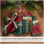 Threadmade Merry and Festive Jacquard Tablecloth, Multicolor - 52"W x 70"L - Image 4