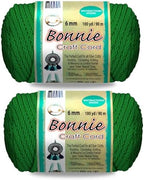 Pepperell Bonnie Braid Macrame Cord | 6mm x 100yd | Kelly Green (2-Pack) | Twisted Polypropylene Cord for DIY Crafts, Plant Hangers, Wall Hangings, Crochet & Macramé | Long-Lasting, Vibrant Color by PepperellCrafts