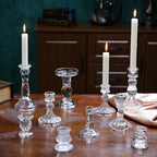 Mumufy 40 Pcs Glass Taper Crystal Candle Holders,Classic,Clear - Image 6