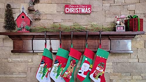 Lulu Decor,100% Cast Iron 8" Stocking Holder for mantle Holds Up to 9 lbs Low Profile Design with Rubber Grip Ideal for Christmas Stockings Garland Holder Simple Natural Branch antler shape (Set of 2) - Image 6