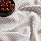 Solino Home 100% Linen Table Runner, 14 x 48 in, Natural and White Striped - Image 2