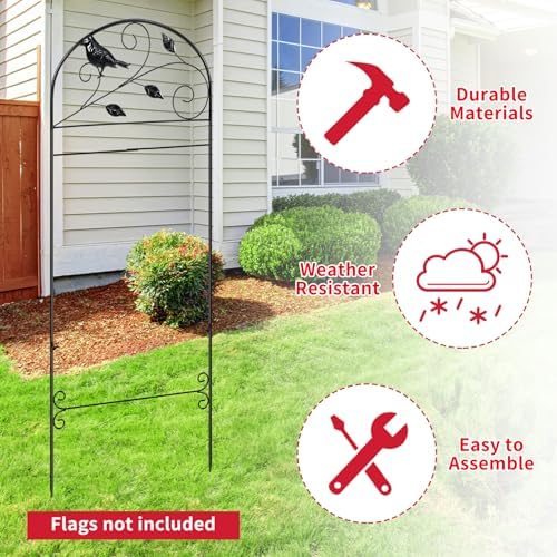 CroBlissful Garden Flag Stand Holder 39 x 16 for 911 Day, Bird - Image 3