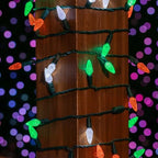 Novelty Lights 24FT 70 LED C6 Green, White, Orange St. Patrick's Day Lights - Image 3