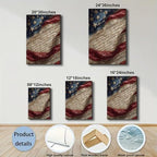 Ship Next Day - American Patriotic Wall Art Framed Canvas, Vintage US Flag and Constitution Painting Print, Rustic Farmhouse Americana Decor for Living Room Office Bedroom, Made in USA - Image 6