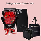 EIGHTOWN Roses Bouquet Artificial Flower - Preserved Red Rose Flowers with Love Necklace for Her - Unique Gifts Valentine's Day, Mother's Day, Thanksgiving, Birthday, Anniversary - Image 2