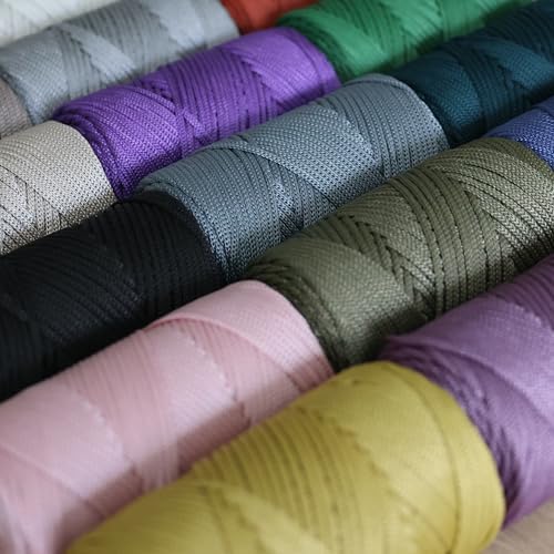 Makromecity, 2 Skeins of Polyester Macrame Cord 3mm x 131 Yards (394 feet) 3mm Polypropylene Olive Drab Macrame Cord Crochet Macrame Bag Cord Crafts for Wall Hangings, Bags, Underplate, Rug - Image 6