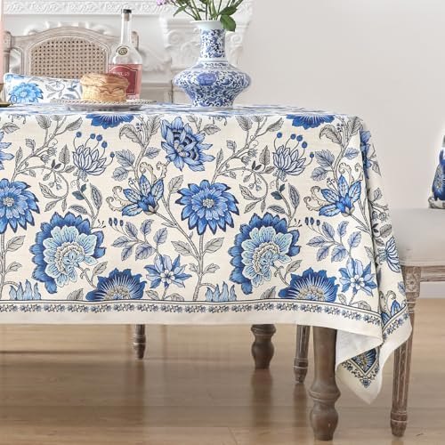 ISAENNE Designer French Square Small Elegant Tablecloth,55"x55" - Image 2