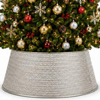 Inside Out Home Christmas Tree Skirt, Xmas Metal Tree Collar 27 Inch Diameter Base, Christmas Large Collar for Real or Artificial Tree, Xmas Decorations by InSideOut