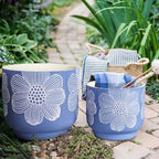 Ceramic Plant Pots, 8+6 Inch, 2 Pcs Indoor Planters with Drainage Holes - Image 6
