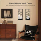 Wall Candle Holder, Black Metal Wall Art, Line Wall Candle Holder for Living Room, Dining Room, Bedroom, Bathroom (2 Pack, 16.5 x 7 in) - Image 5
