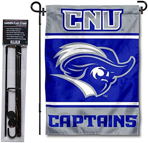 Christopher Newport Captains Garden Flag with Stand Holder by CollegeFlagsandBannersCompany