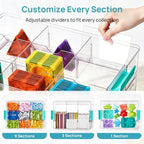 Vtopmart 32 QT Clear Craft Organizer with Removable Divider Tray, 1 Pack - Image 4