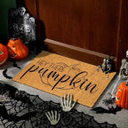 euoloar Outdoor Fall Coco Coir Door Mat Pumpkin Welcome Rugs with Heavy Duty Backing, Hey There Pumpkin Door Mat Non-Slip Farmhouse Floor Mats for Thanksgiving, Front Door, Fall Decor, Porch - Image 6